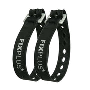 Brida elástica FIXPLUS SLIM FIT 40 cm negra, 2 unidades