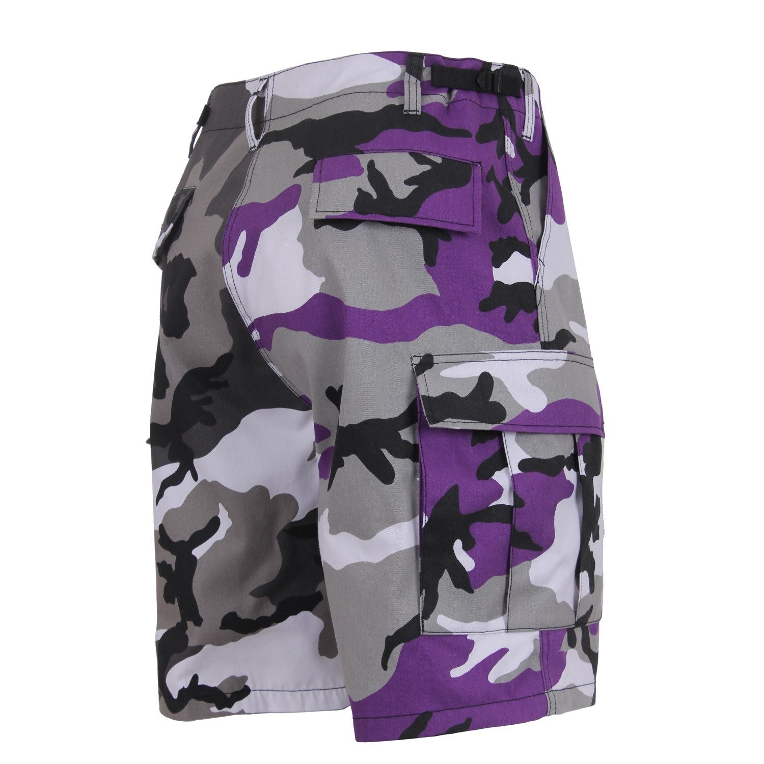 Pantalones cortos BDU bicolor VIOLET/CITY CAMO con bolsillos laterales y traseros