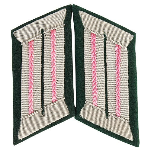 Insignias de cuello de oficial Wehrmacht rosa (par) - reproducción histórica