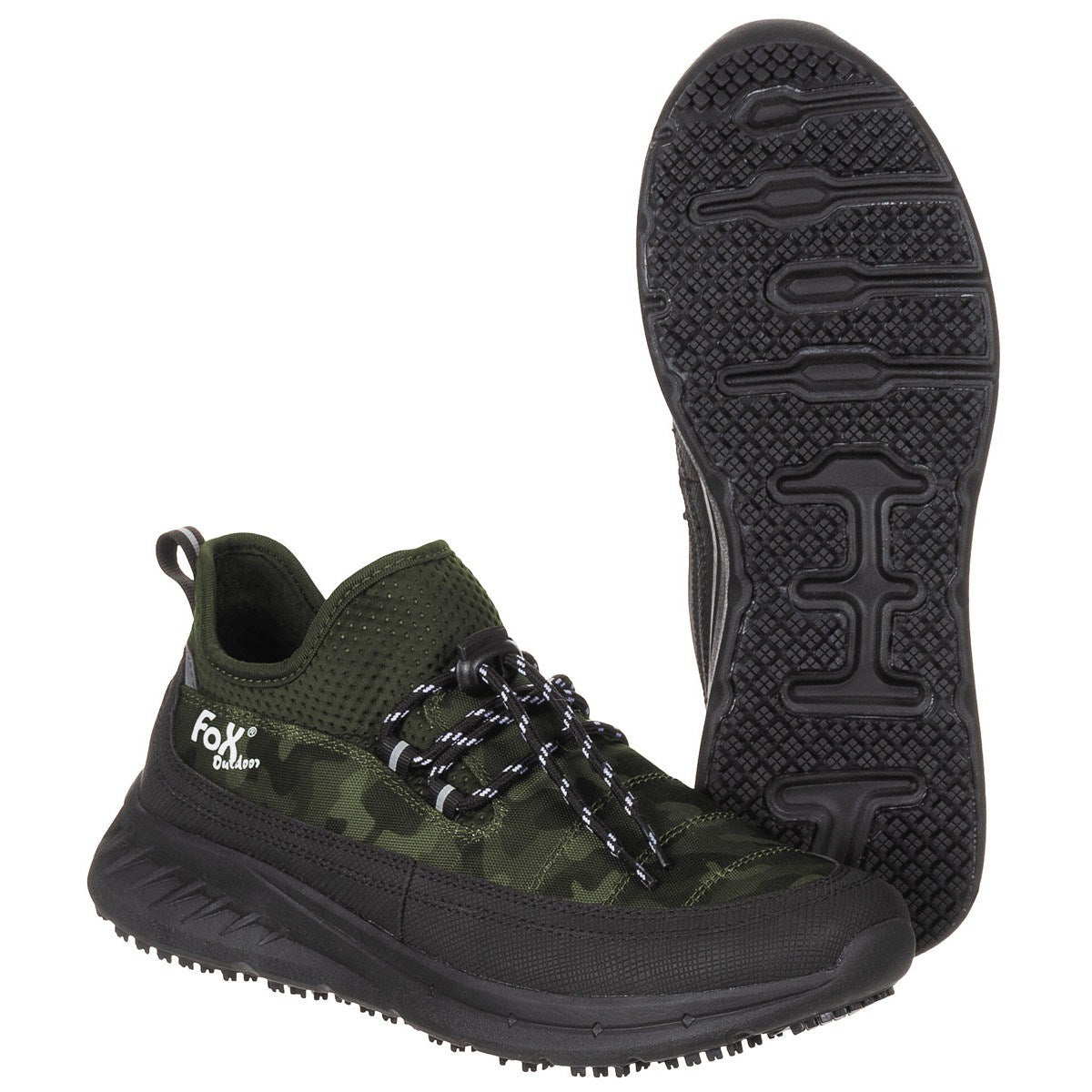 Zapatillas FOX OUTDOOR camuflaje, forro EVA y neopreno, suela goma antideslizante