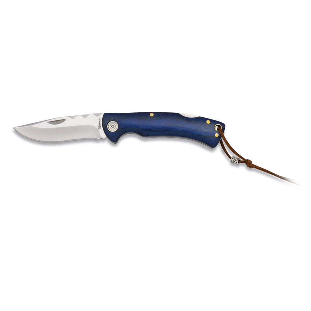 Navaja plegable STAMINA 7.9 azul, hoja lisa 8 cm, mango Micarta