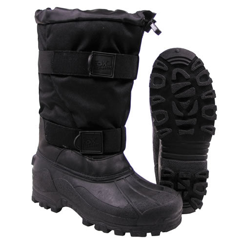 Botas FOX 40C negras para nieve con suela de goma antideslizante y forro de fieltro