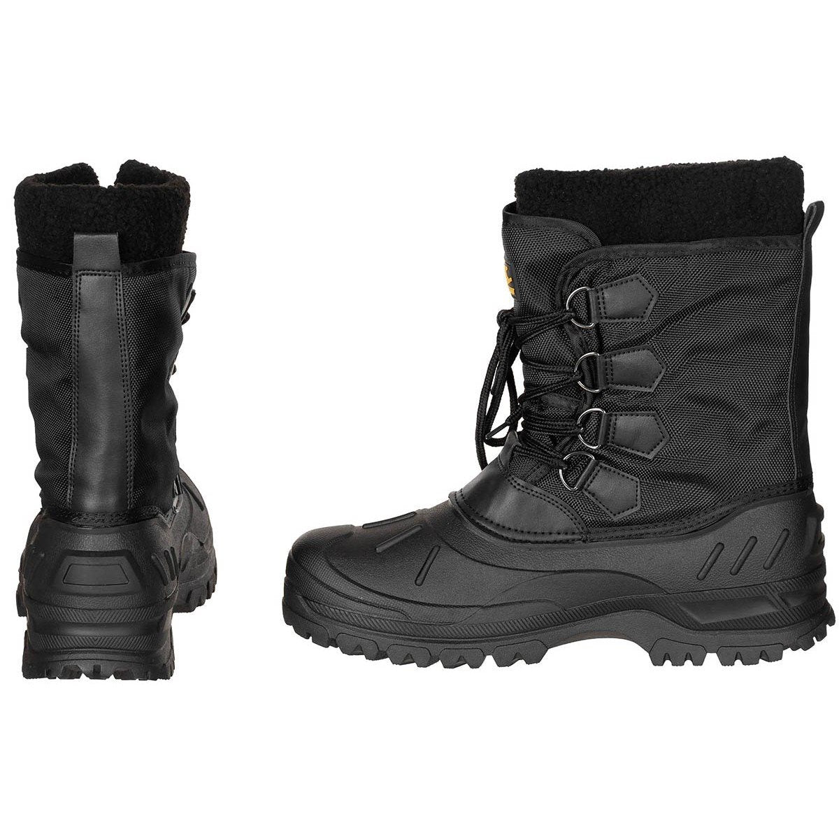 Botas de invierno negras resistentes al frío con cordones (šněhule)