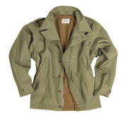 Chaqueta US M41 Vintage, reproducción fiel con dos bolsillos inclinados y cierre con cremallera y tapeta de botones