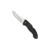 Navaja plegable negra con hoja lisa 8 cm y seguro LockBack