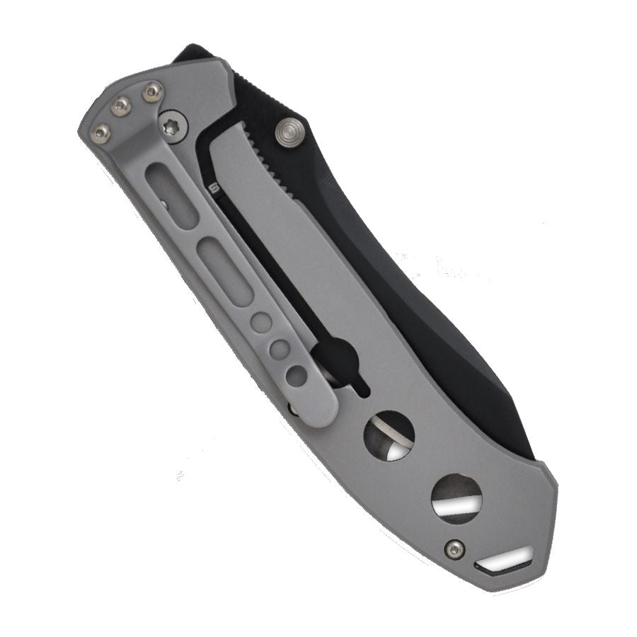 Navaja plegable WIDE BLADE, hoja lisa 83 mm, acero japonés AUS-8, mango aluminio