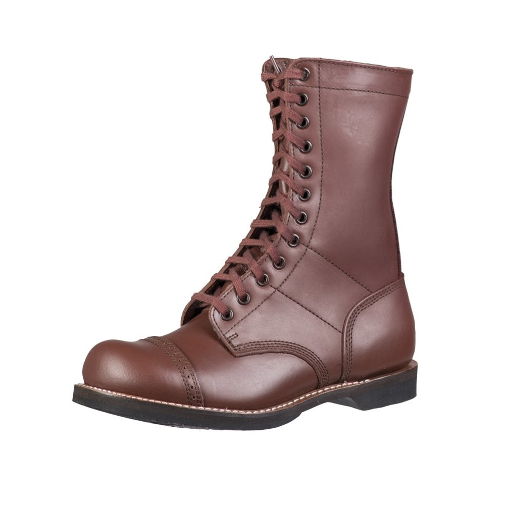 Botas reproducción Jumper Boots US Army marrón, 12 ojales, suela cosida y tacón atornillado