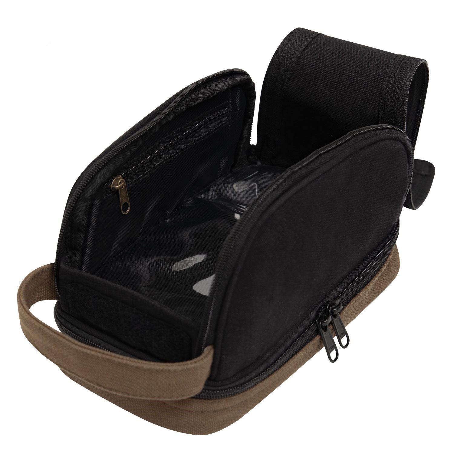Bolsa Deluxe Travel Kit negra para artículos de aseo ROTHCO