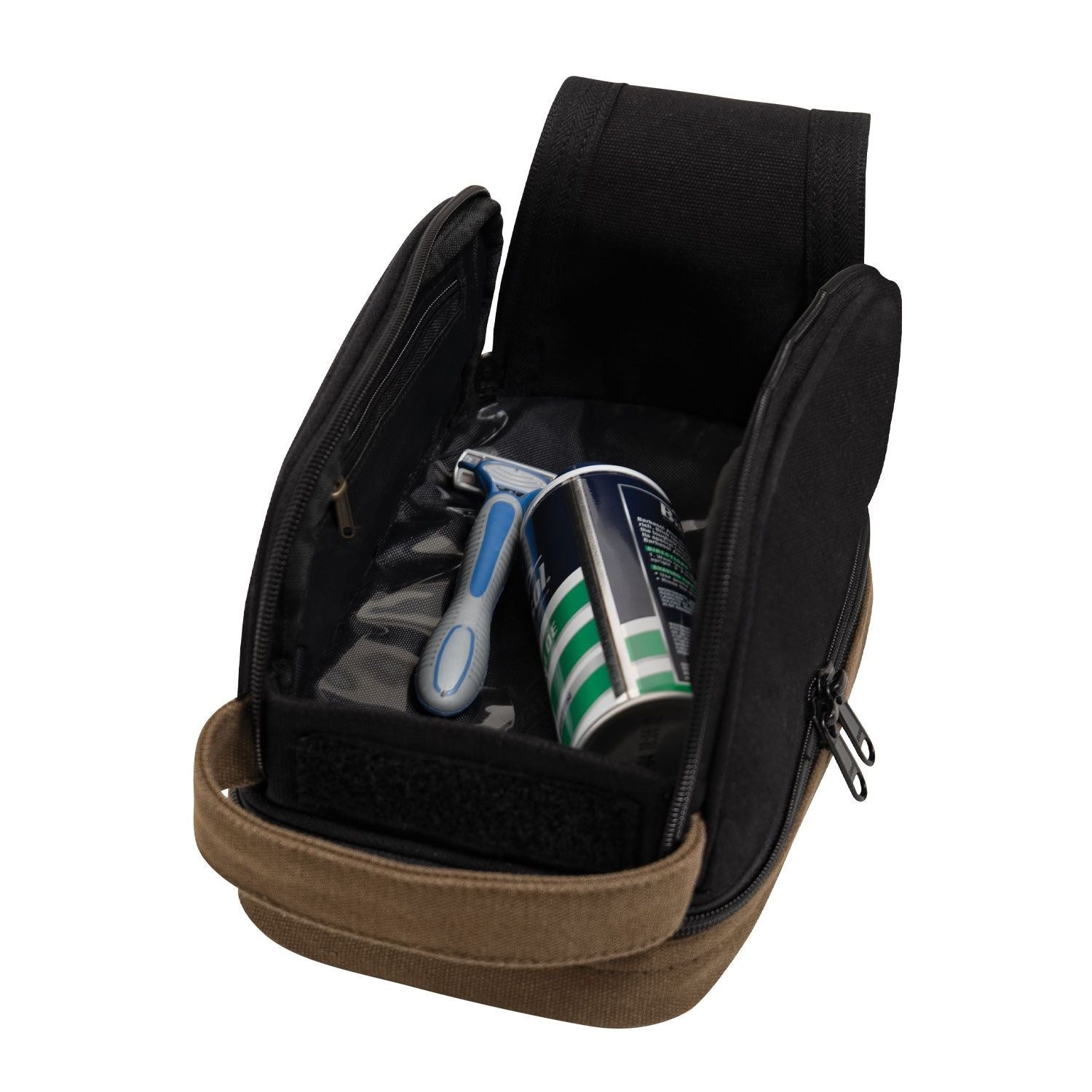 Bolsa Deluxe Travel Kit negra para artículos de aseo ROTHCO