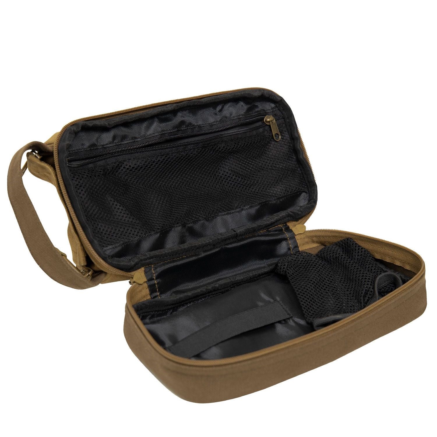 Bolsa Deluxe Travel Kit negra para artículos de aseo ROTHCO