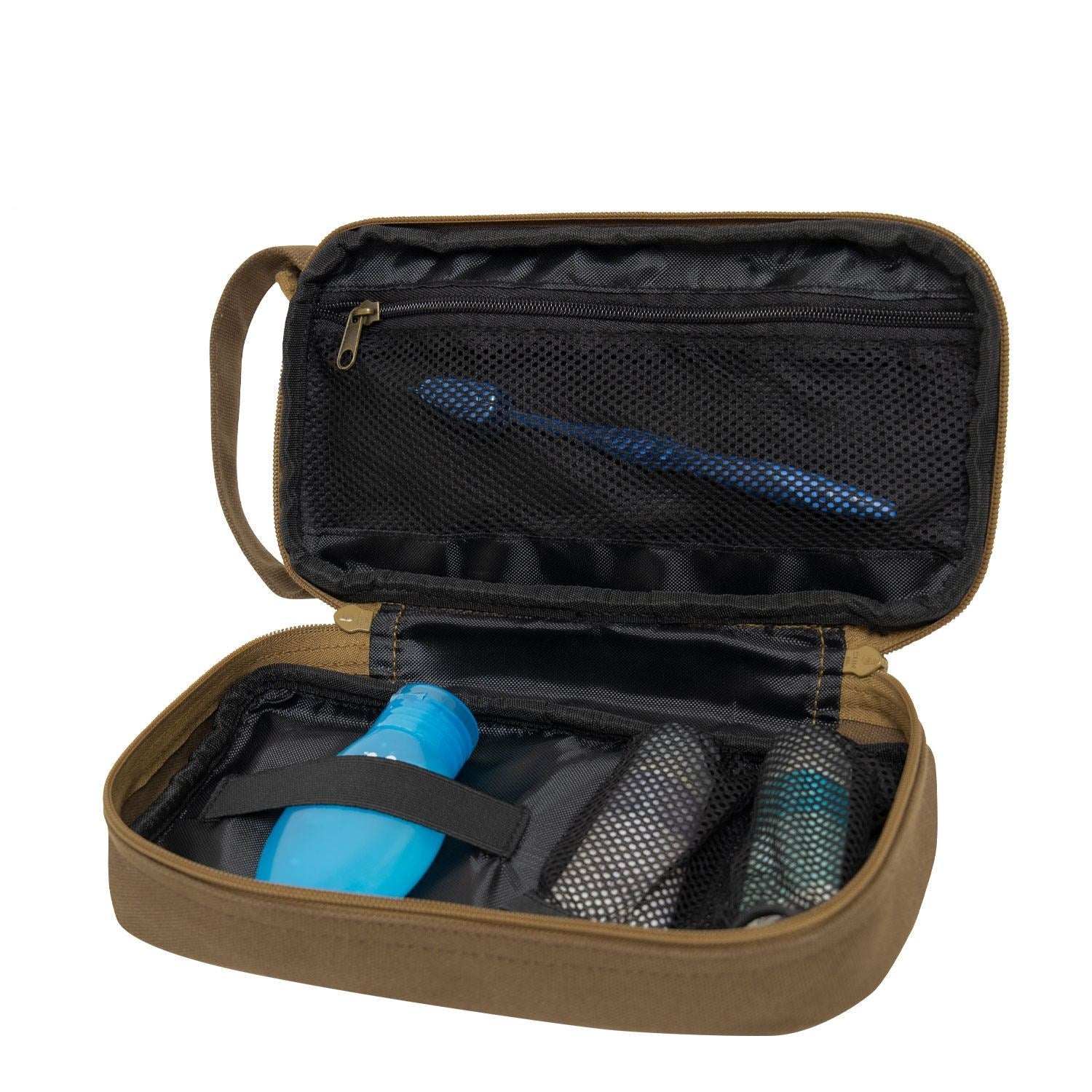Bolsa Deluxe Travel Kit negra para artículos de aseo ROTHCO