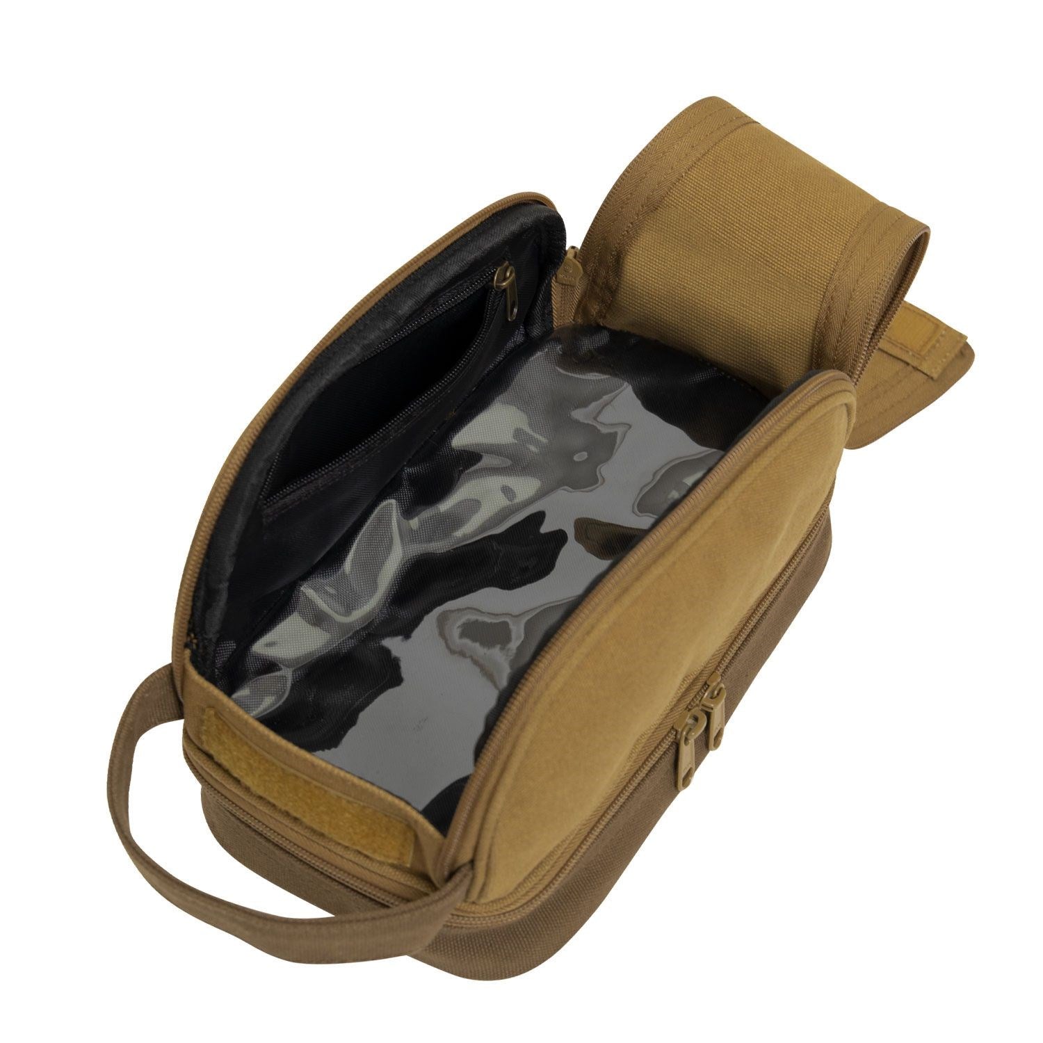 Bolsa Deluxe Travel Kit negra para artículos de aseo ROTHCO