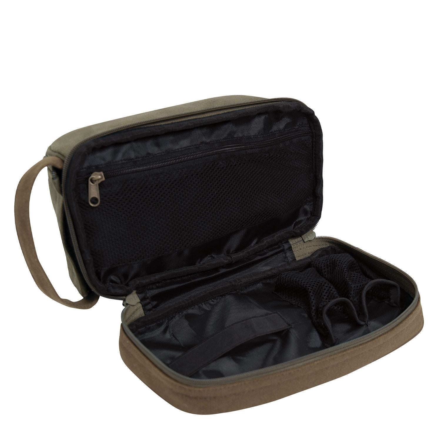 Bolsa Deluxe Travel Kit negra para artículos de aseo ROTHCO
