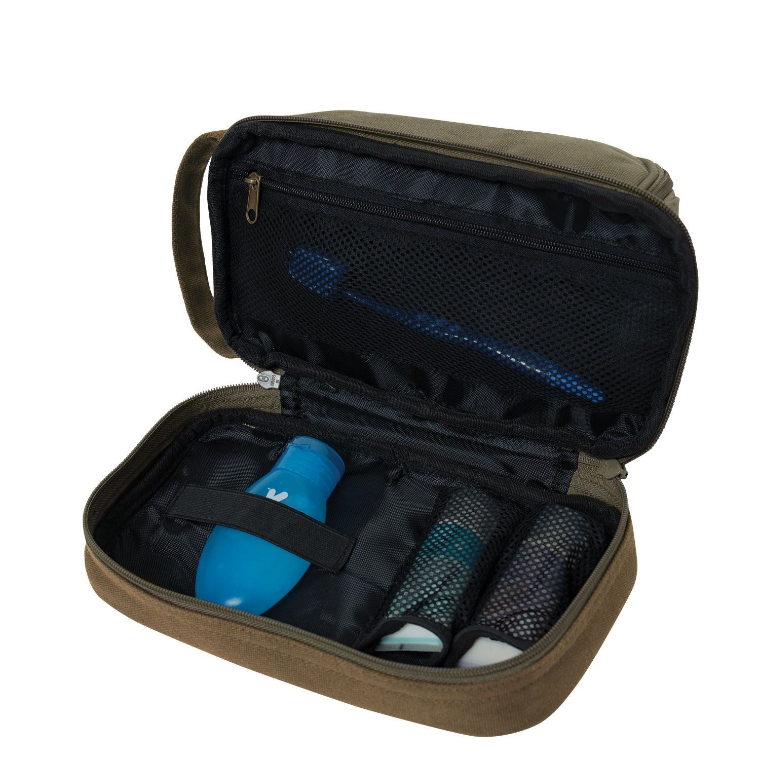 Bolsa Deluxe Travel Kit negra para artículos de aseo ROTHCO