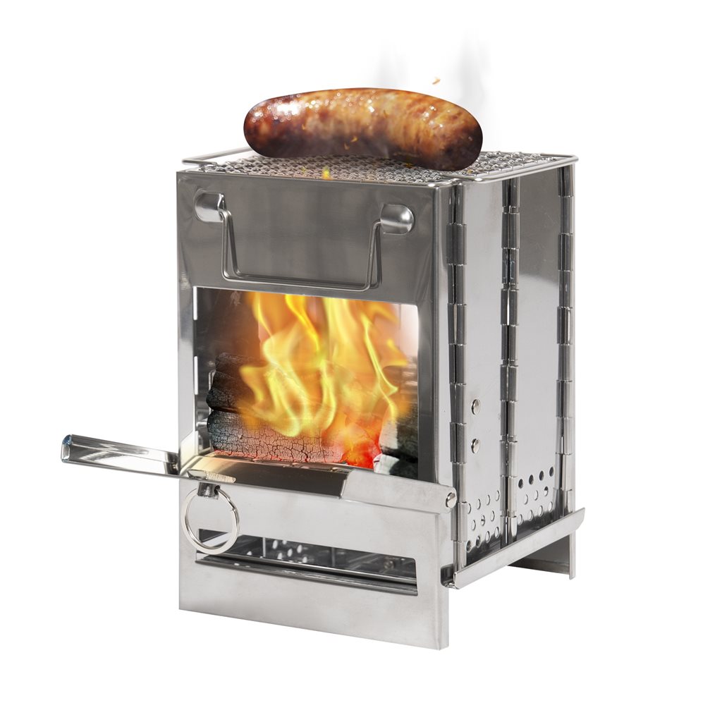 Parrilla de viaje ROTHCO COMPACT plegable de acero inoxidable