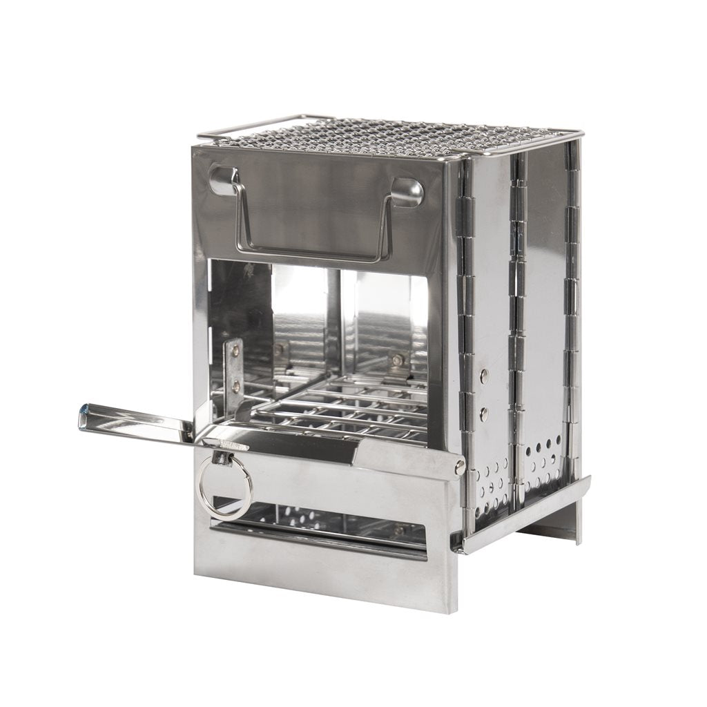 Parrilla de viaje ROTHCO COMPACT plegable de acero inoxidable