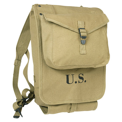 Mochila US Haversack M1928 khaki, reproducción en 100% algodon, estilo US Army