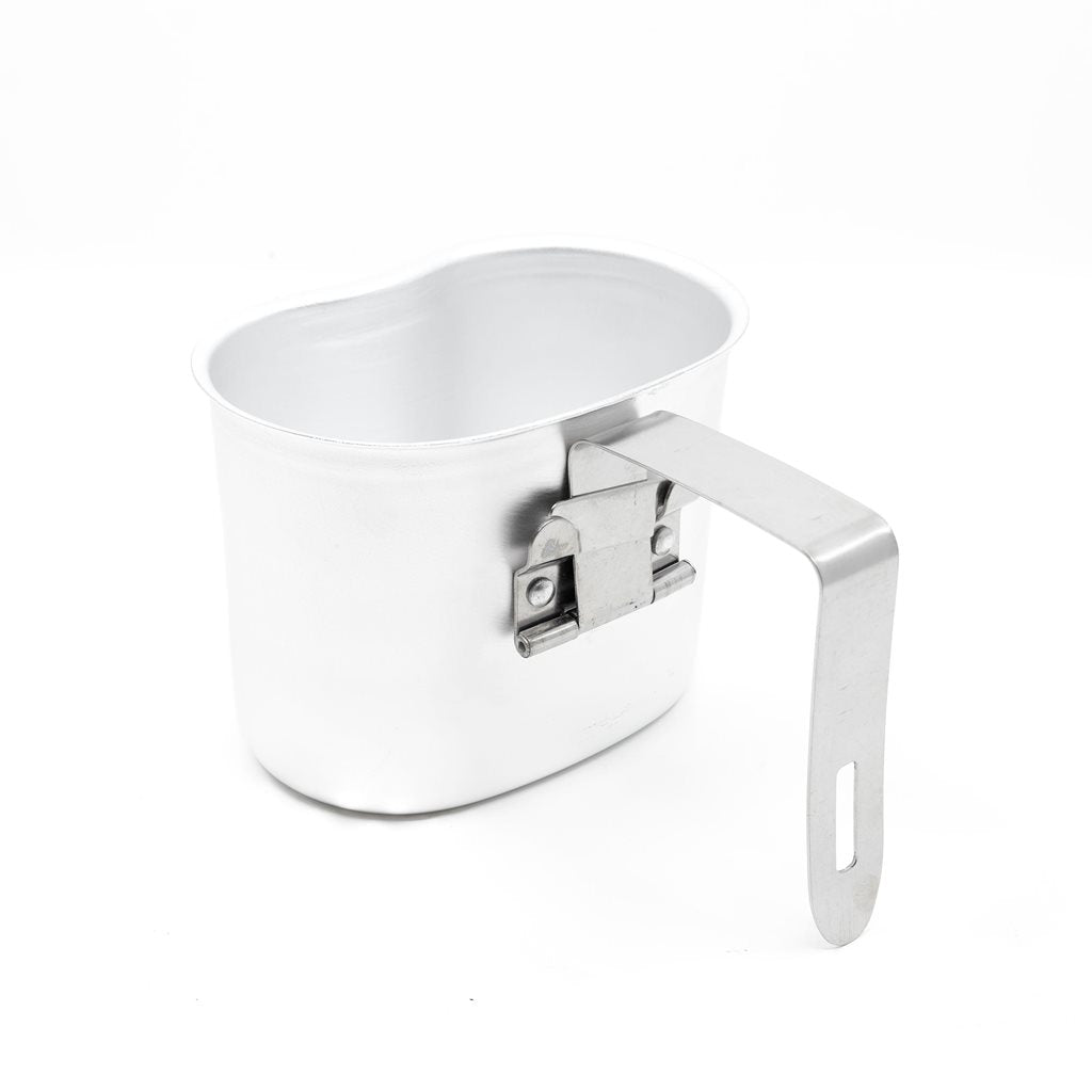 Cantimplora de campaña estilo US en aluminio con boquilla, réplica