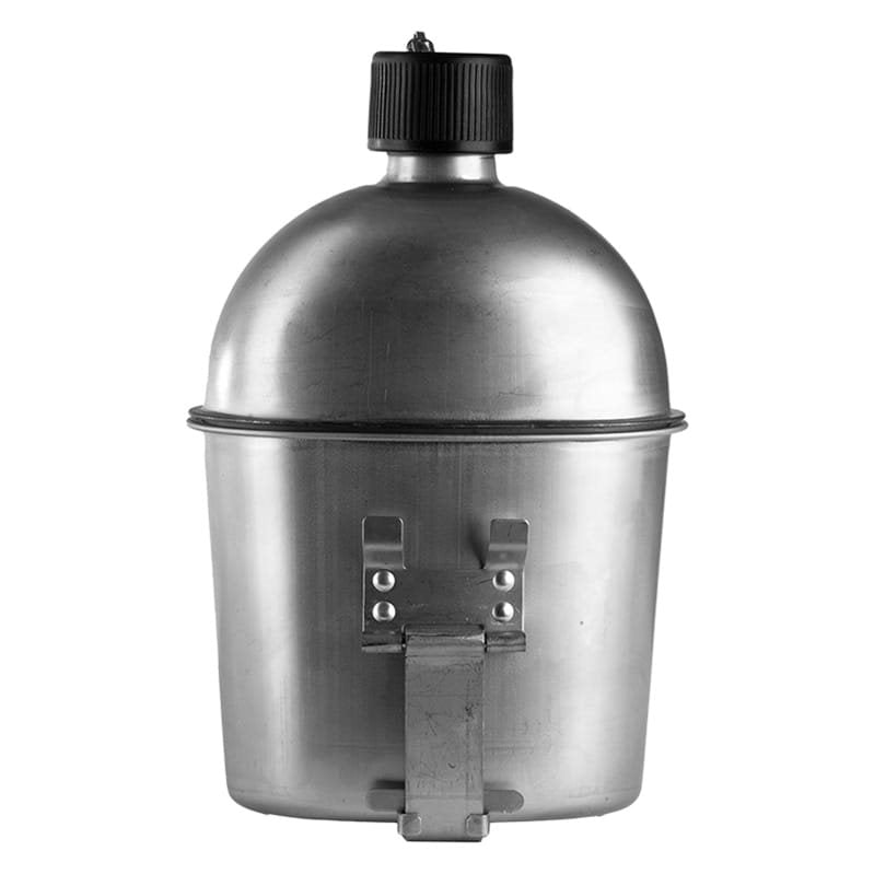 Cantimplora US M1910 réplica en acero inoxidable con pitorro