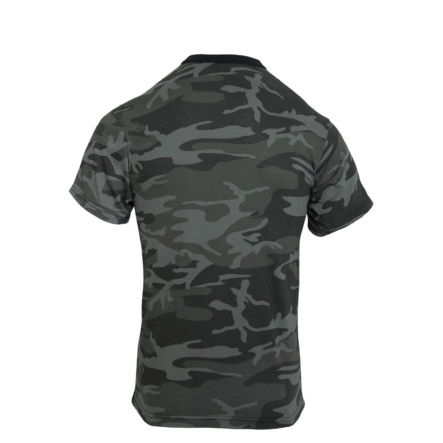 Camiseta Midnight de manga corta, cuello rematado, color oscuro, 60% algodón 40% poliéster