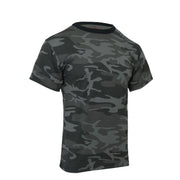 Camiseta Midnight de manga corta, cuello rematado, color oscuro, 60% algodón 40% poliéster