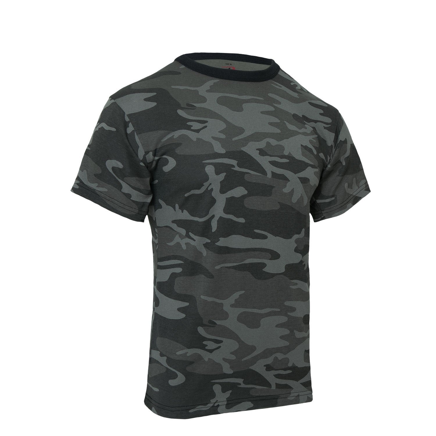 Camiseta Midnight de manga corta, cuello rematado, color oscuro, 60% algodón 40% poliéster