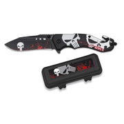 Navaja plegable LEBKA PUNISHER con funda de plástico, clip de bolsillo y hoja de 8,5 cm