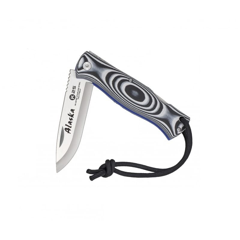 Navaja plegable K25 ALASKA con hoja lisa 7Cr17Mov y empuñadura G10