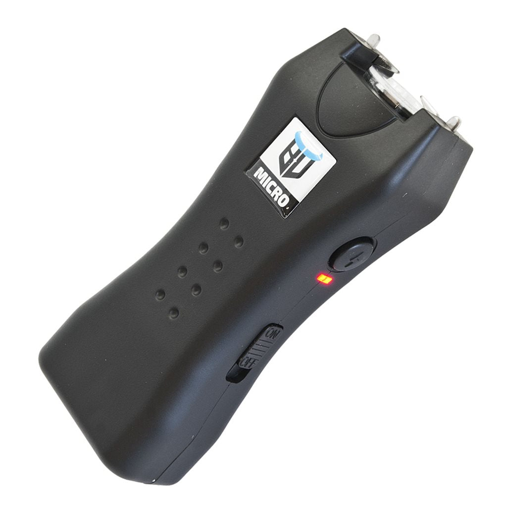 Paralizador BEAST DEFENSE MICRO negro, 2 500 000 V, recargable por micro USB con indicador usable como linterna