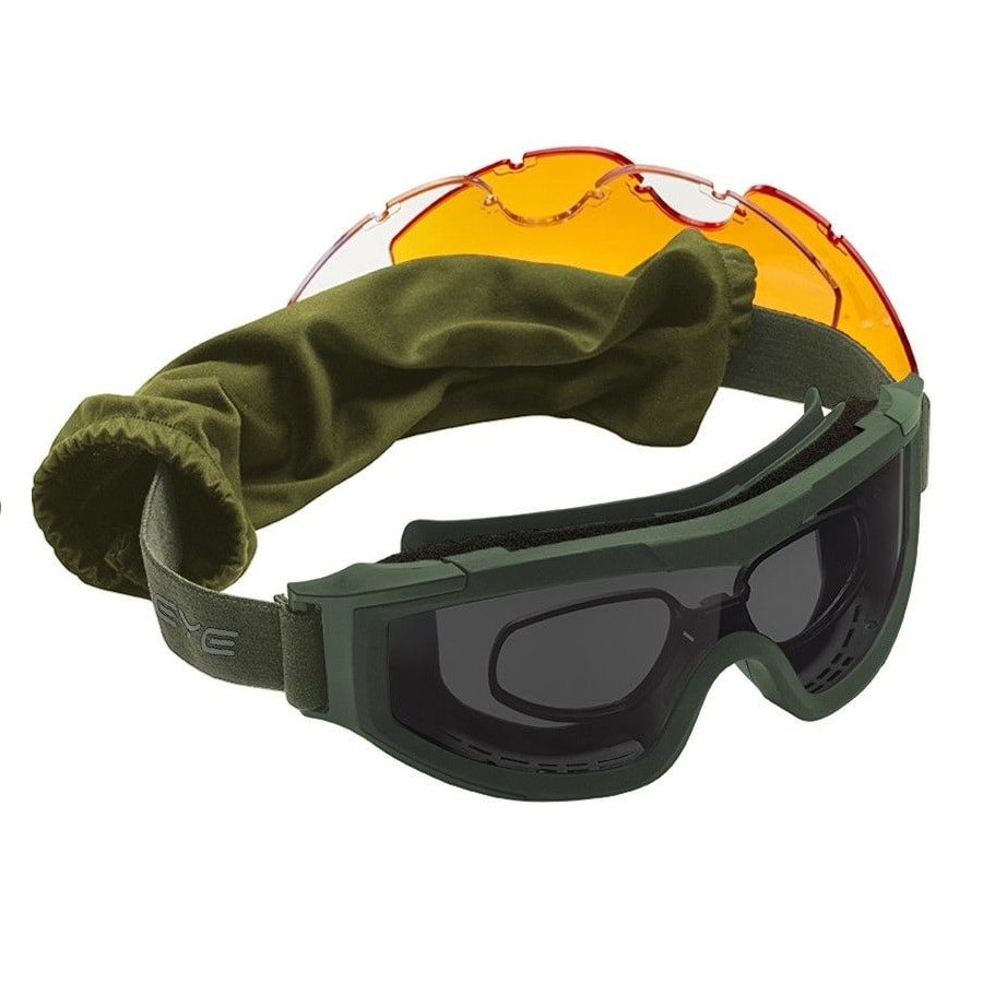 Gafas tácticas cerradas F-Tac negras con lentes intercambiables y clip RX