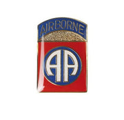 Insignia US 82nd Airborne esmaltada en color, pequeño emblema lacado