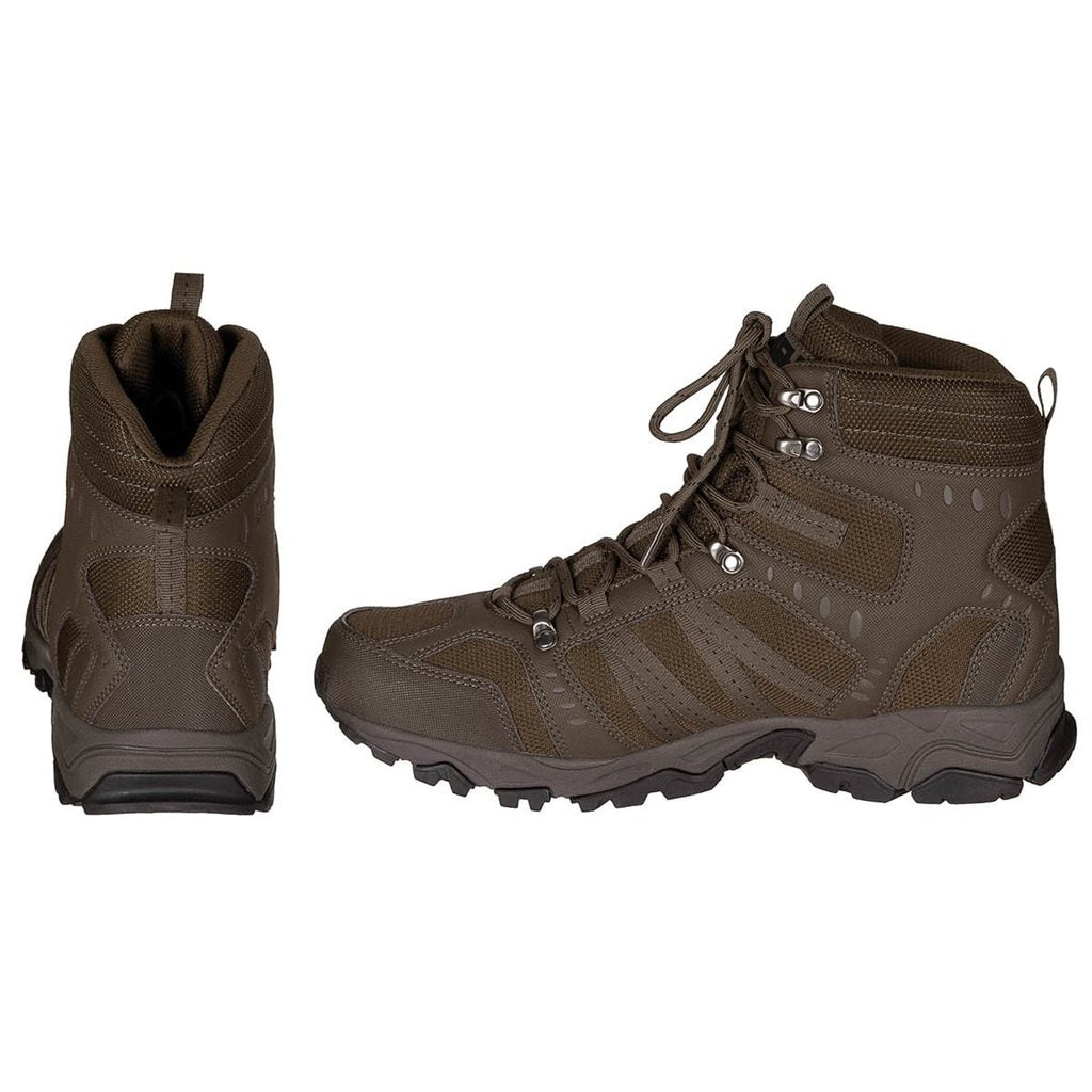 Botas COMBAT tácticas marrón con membrana HBR y suela antideslizante