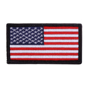 Parche textil bandera EE. UU. 8,5 x 4,5 cm con borde negro y velcro