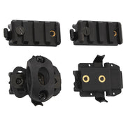 Juego de montajes para casco: 2 rails Picatinny, abrazadera ajustable y adaptador para linterna