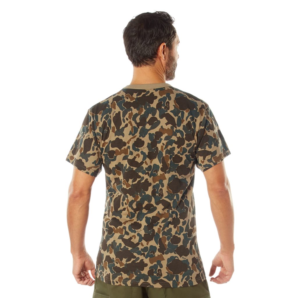 Camiseta con camuflaje FRED BEAR, manga corta, mezcla 60% algodón 40% poliéster