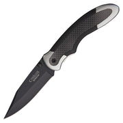 Navaja plegable CHAMELEON hoja lisa AUS-8, mango aluminio con fibra de carbono, clip, 227 mm