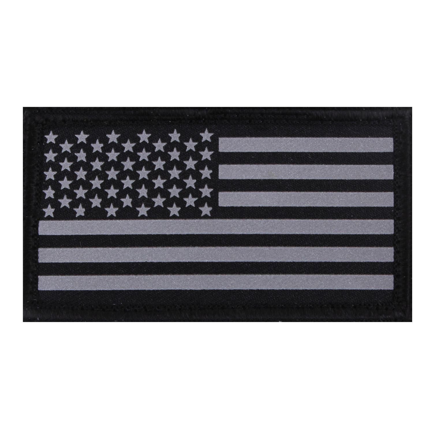 Parche reflectante bandera EEUU con velcro negro 85 x 47 mm