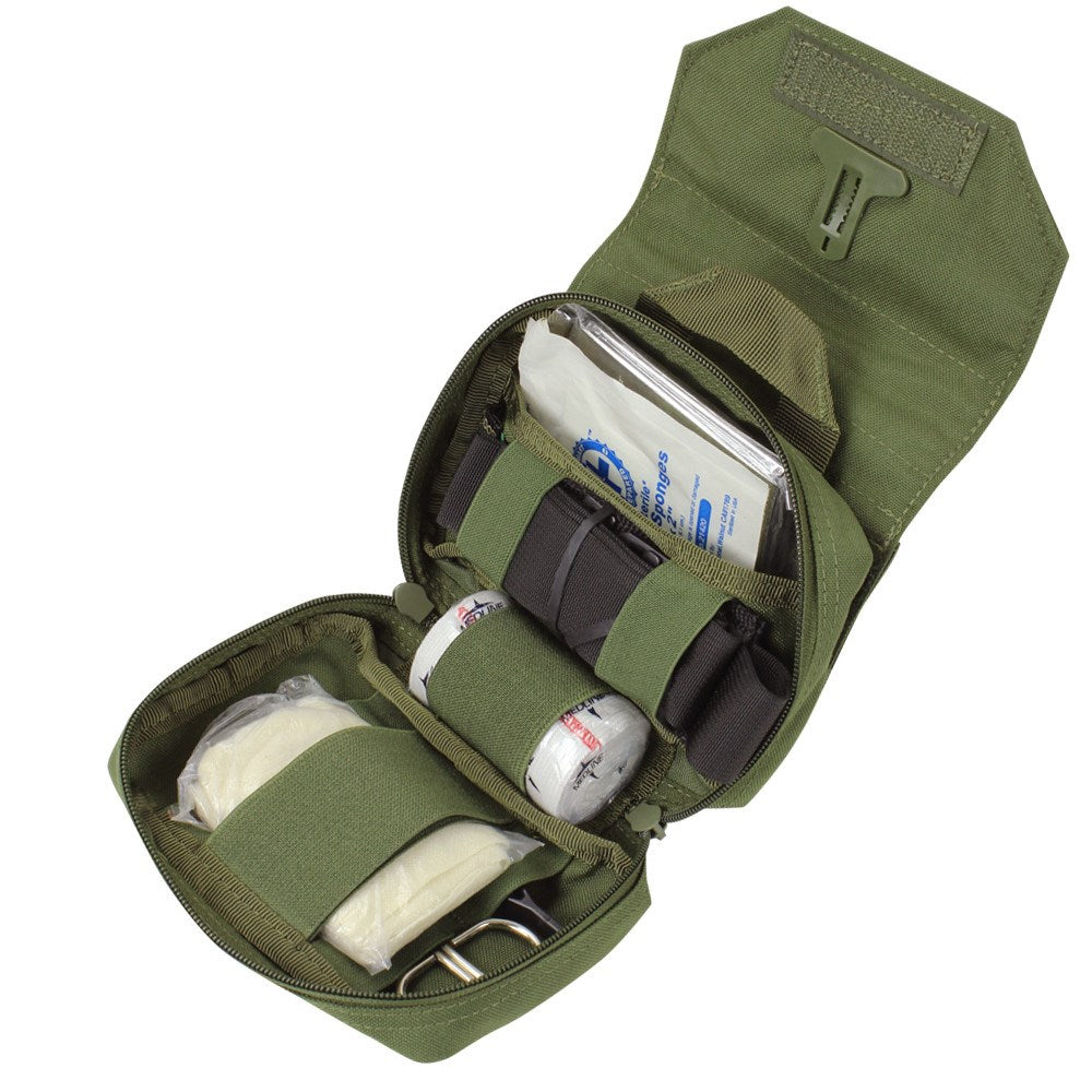 Funda MOLLE para botiquín FRP verde, bolsa táctica con cierre y sistema MOLLE