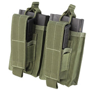 Funda táctica KANGAROO para 2 cargadores M14 en color verde, vista frontal