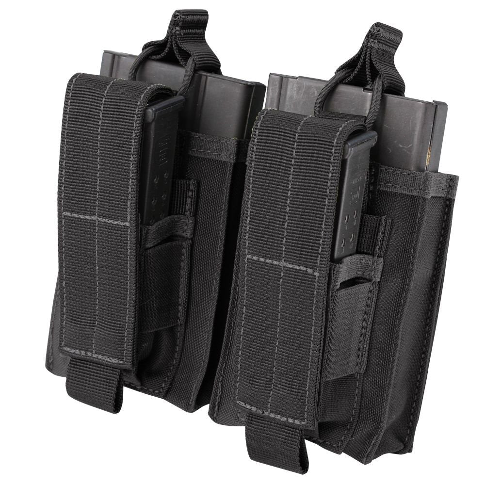 Funda táctica KANGAROO para 2 cargadores M14 en color verde, vista frontal