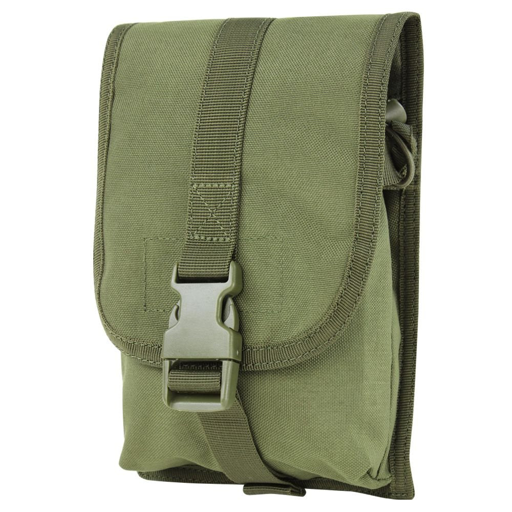 Funda Small Utility verde, bolsa universal de perfil bajo con fijación modular