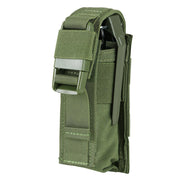 Funda MOLLE Flashbang verde en cordura 600D para un granada, imagen del producto mostrando el portagranadas