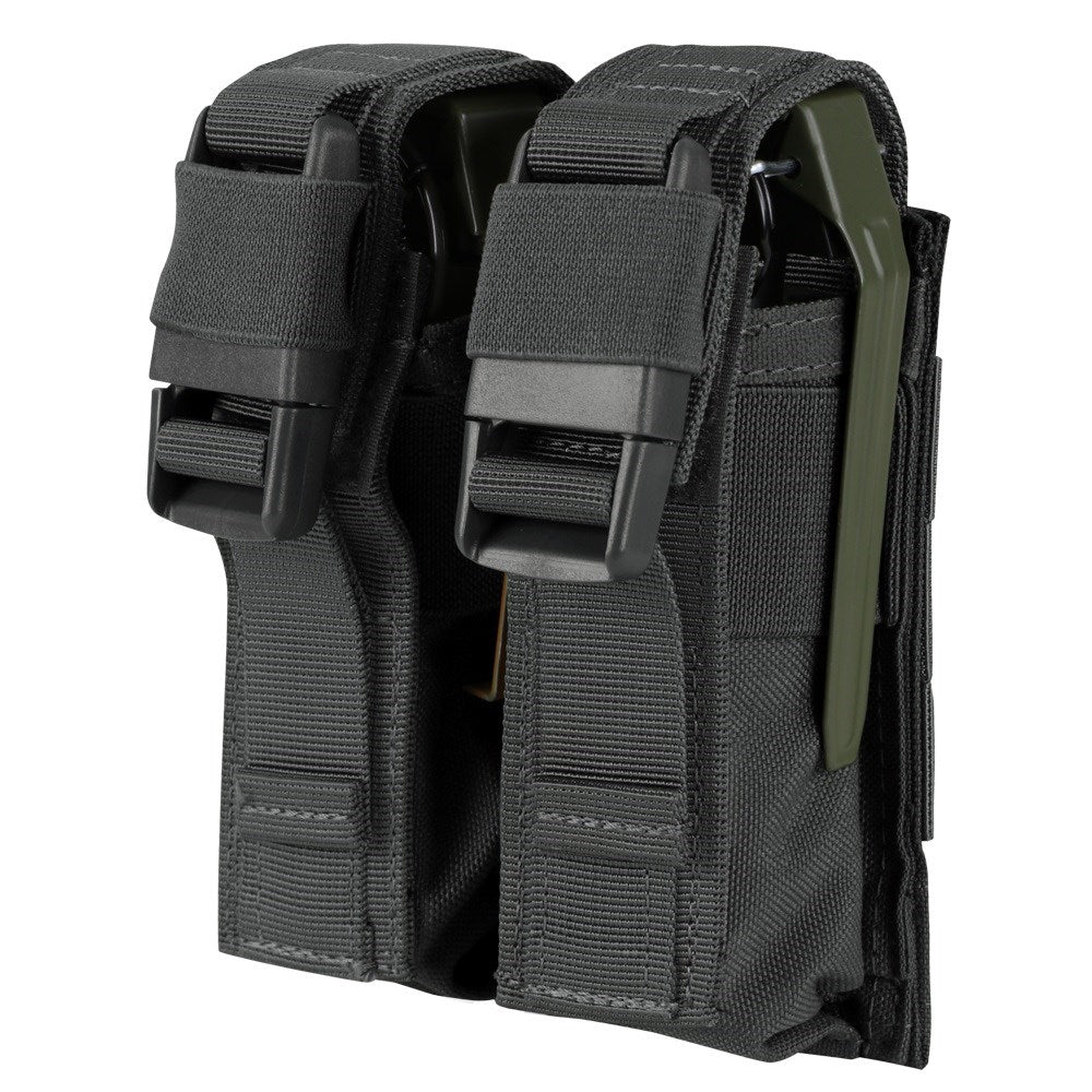 Funda MOLLE doble para granadas flashbang en color verde, 600D Cordura
