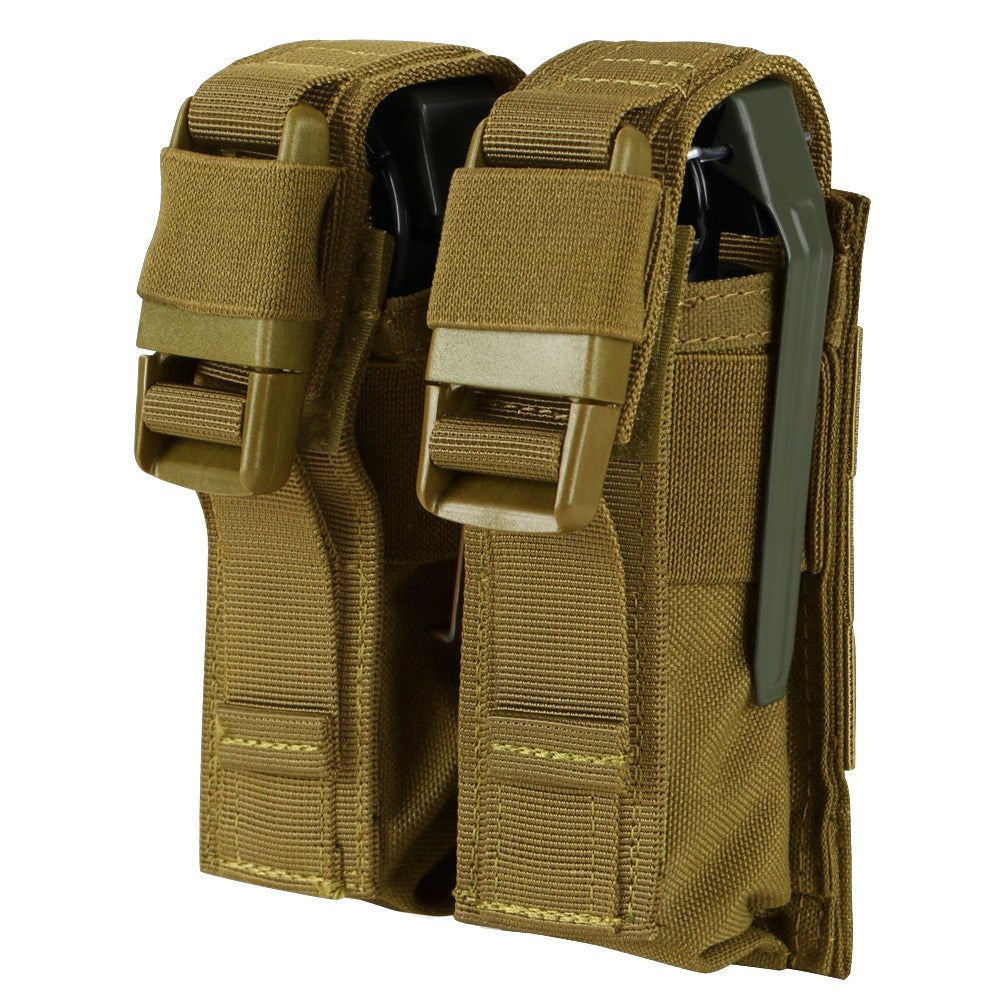 Funda MOLLE doble para granadas flashbang en color verde, 600D Cordura