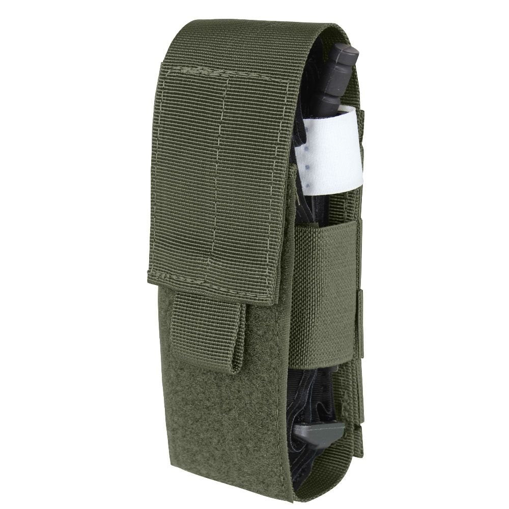 Funda TQ para torniquete verde, estuche universal aprox. 19 x 9 x 7,5 cm