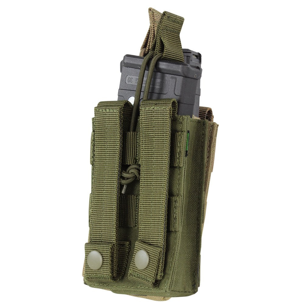 Funda abierta para cargador G36 en verde, sujeción con cordón elástico para 1 cargador