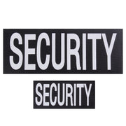 Set de 2 parches SECURITY negros con impresión blanca y velcro (60×145 mm y 100×270 mm)