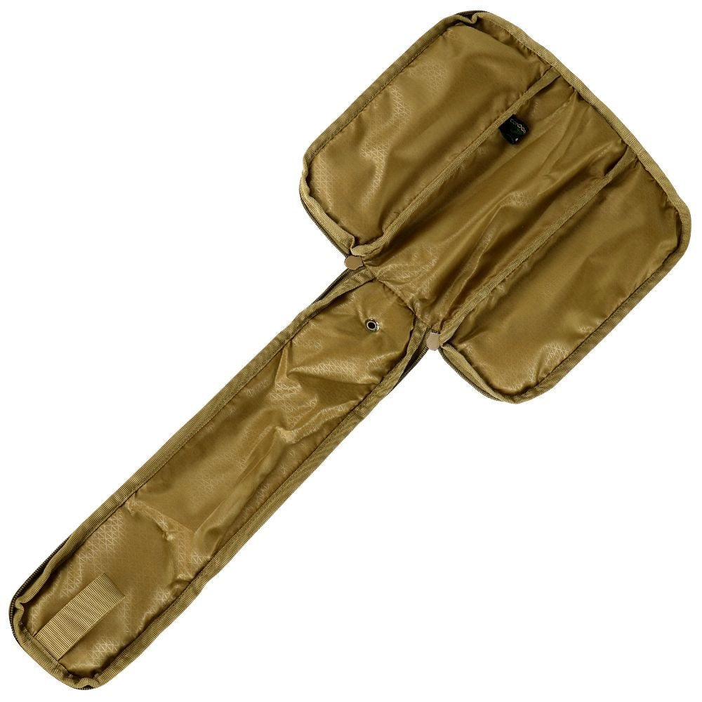 Funda FIELD para botella negra, acolchada y cubierta con cinta PALS/MOLLE troquelada por láser