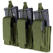 Funda portacargadores Kangaroo Gen II verde para 3 cargadores AR/AK y 3 de pistola, nylon resistente y fijación MOLLE/PALS