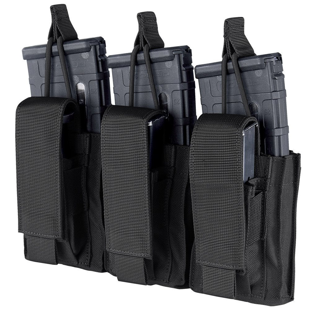 Funda portacargadores Kangaroo Gen II verde para 3 cargadores AR/AK y 3 de pistola, nylon resistente y fijación MOLLE/PALS